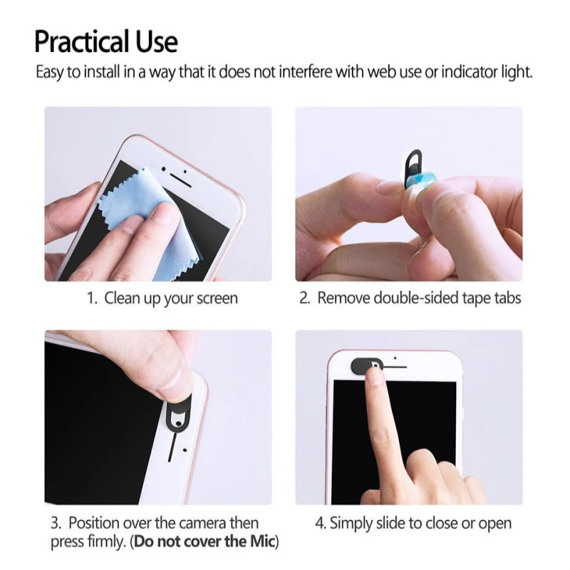 Крышка для веб камеры телефона ноутбука хакера 3 формы|Объективы мобильных