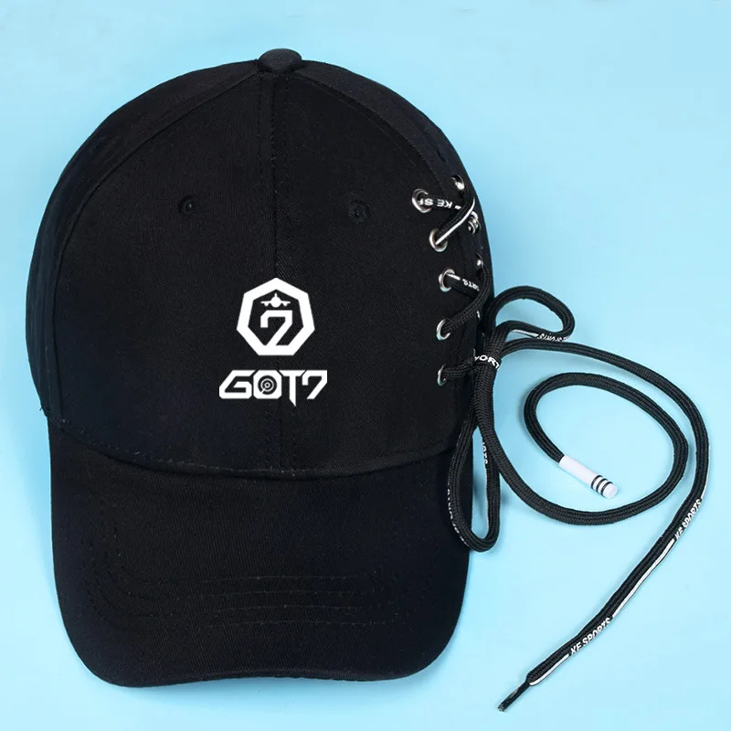 black 4 Мода Kpop аксессуары GOT7 BLACKPINK EXO дважды Seventeen; Кей-Поп Бейсболка для улицы Snapback HatsMen/женщины хип-хоп Trucker Кепки - Цвет: black 4