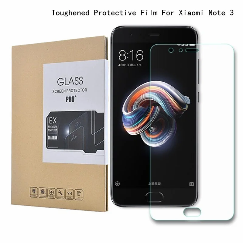 2 шт. закаленное противоударный Стекло для Xiaomi Mi Примечание 3 экран защитный чехол смартфона 9 H на 5 дюймов
