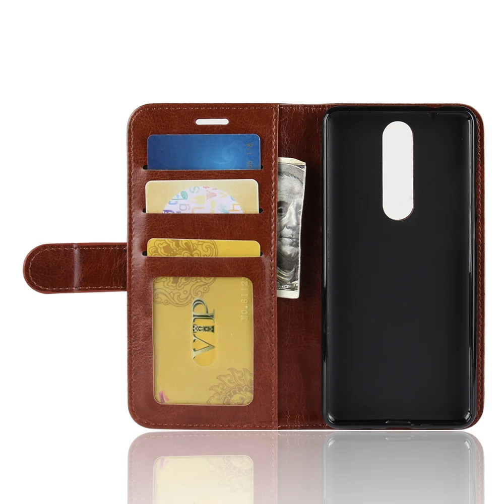 HUDOSSEN для Nokia 5 1 2018 TA-1061 чехол Роскошные Флип Кожа PU телефон случаях Coque книги стиль