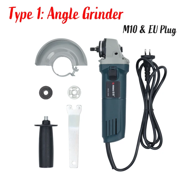 M10 EU Plug Электрическая угловая шлифовальная машина шлифовальная лента адаптер для 100 115 125 аксессуары для шлифовальной машины шлифовальная полировальная машина - Цвет: M10 EU Plug