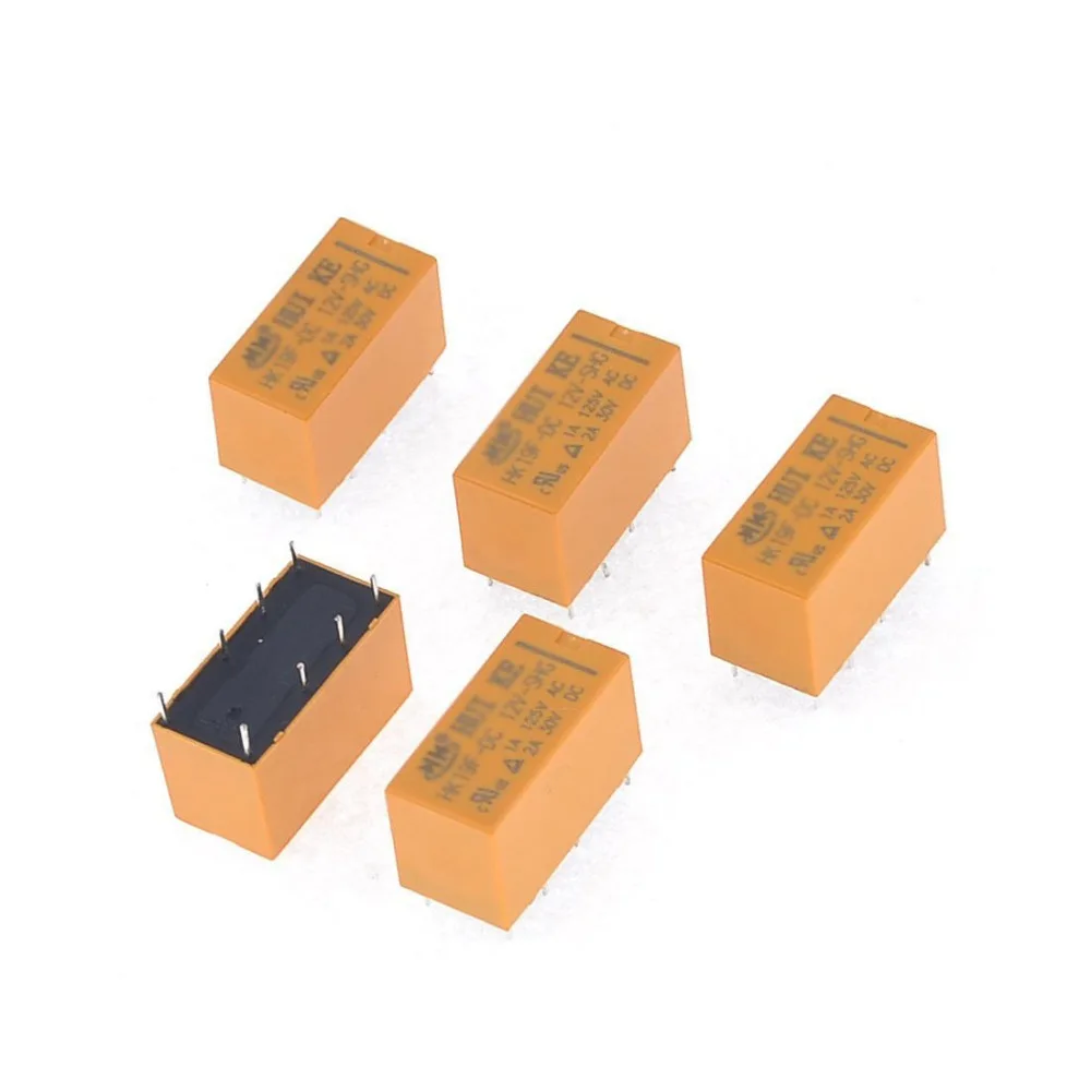 50 шт. Высокое качество 8 штифтов реле 12 В DC катушка питания PCB HK19F-DC12V-SHG |