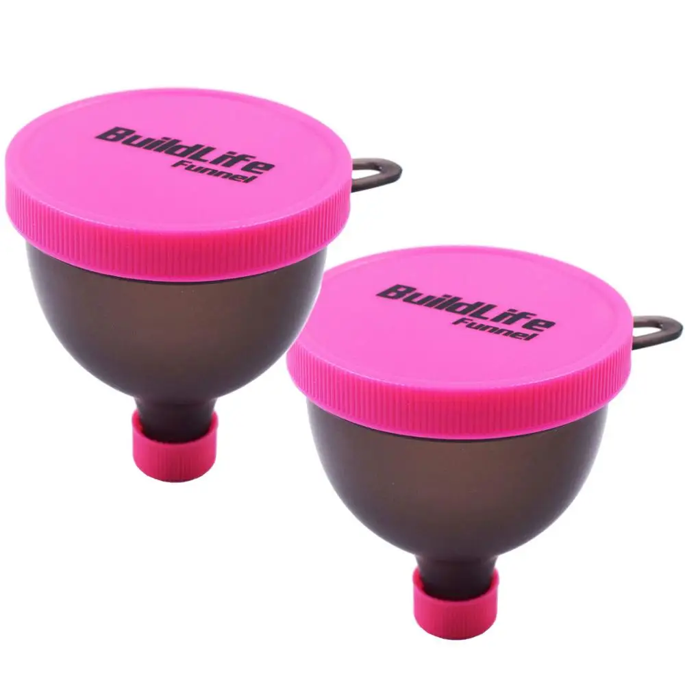 2pcs Pink Funnel BuildLife контейнер для протеинового порошка, многофункциональная коробка для хранения сывороточного белка, бутылка для шейкера, BPA бесплатно, для хранения сухого молока, дешево - Цвет: 2pcs Pink Funnel