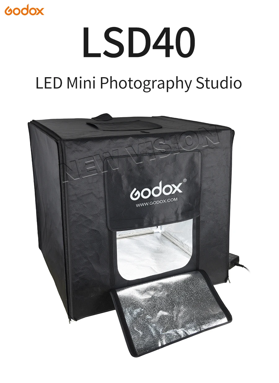 Godox LSD40 40*40 см светодиодный софтбокс для фотостудии, палатка, портативный светильник для съемки, софтбокс с адаптером переменного тока для ювелирных изделий, игрушек