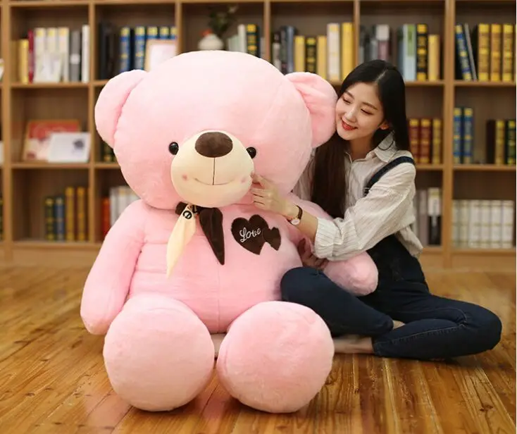 Новый Стиль Огромный 160 см любящий медведь плюшевая игрушка розовый плюшевый