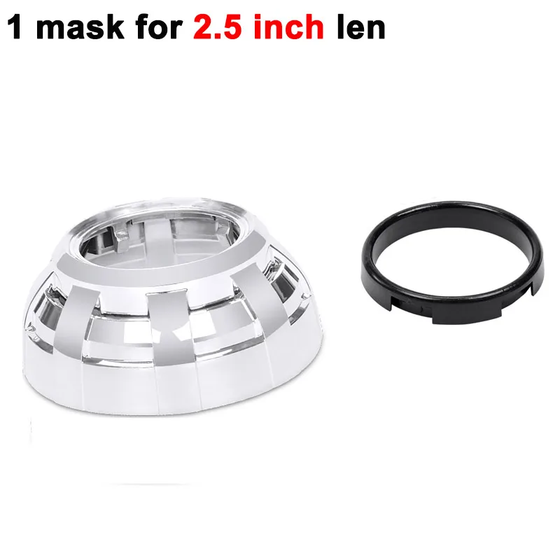 1 mask for 2.5in len 3/2,5 дюймов объектив проектора маска легко установить объектив проектора кожух для Q5 Hella 5 би-ксеноновых фар, Высокопрочная конструкция Len LHD RHD фар автомобильный Стайлинг - Цвет: 1 mask for 2.5in len