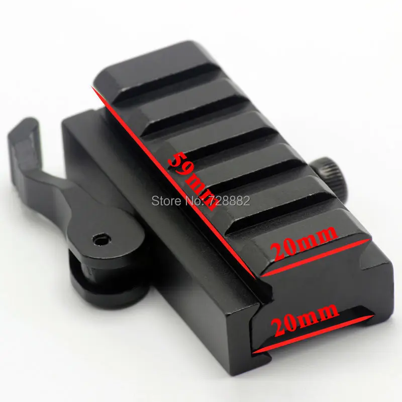 Тактическое быстросъемное крепление QD 5 слотов планки Вивера подходит для 20 мм