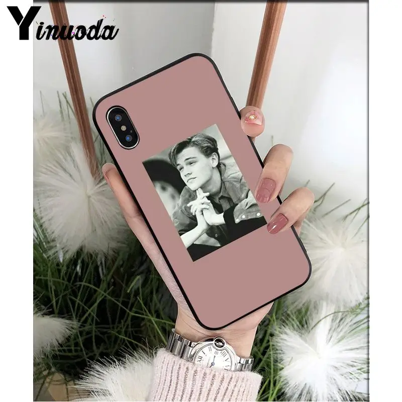 A14 Yinuoda Leonardo Dicaprio young мягкий силиконовый черный чехол для телефона для iPhone 5 5Sx 6 7 7plus 8 8Plus X XS MAX XR - Цвет: A14