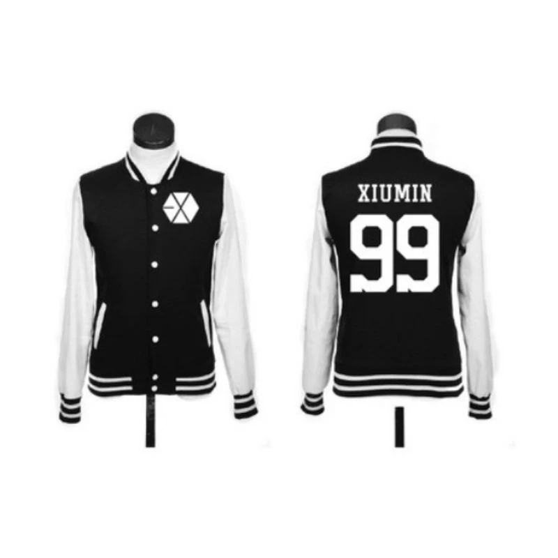 Бейсбольная форма Mainlead Exo Xoxo Wolf Growl черная толстовка с капюшоном|Женские куртки| |