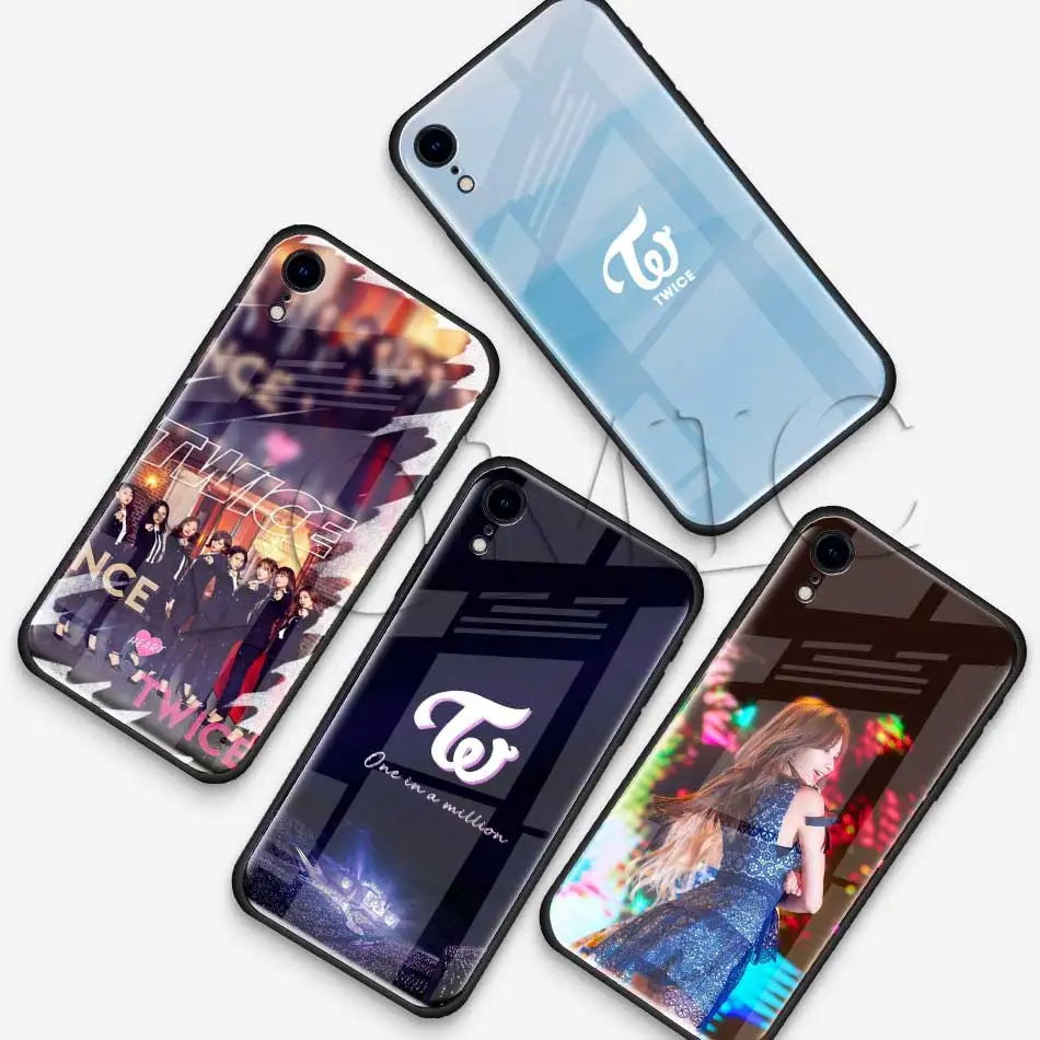 Чехол Twice Mina Momo Kpop из закаленного стекла для Apple iPhone XR 7 8 6 6S Plus X XS MAX, чехол для сотового телефона