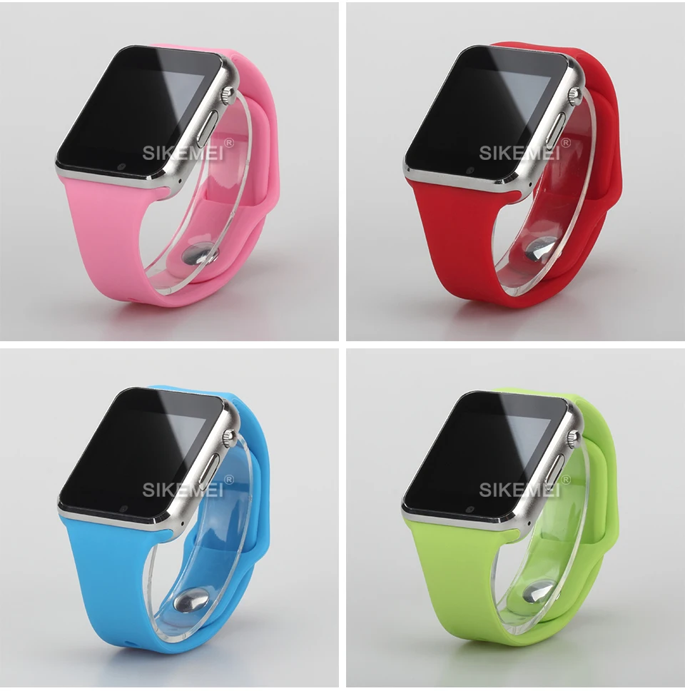 SIKEMEI Bluetooth Смарт Умные Часы SmartWatch телефон с Шагомер Сенсорный экран Камера Поддержка TF sim-карты для смартфонов IOS и Android