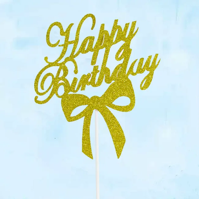 1 шт. бантик кекс торт Топпер С Днем Рождения флажки для торта детей семья день