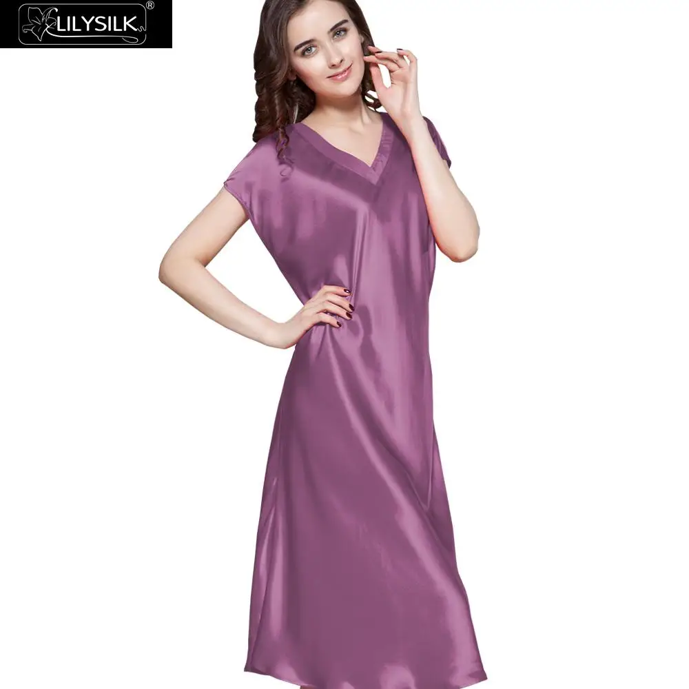 LilySilk пижама мужская шелковая домашняя одежда для мужчин 22 Momme глубокий углового установленные для короткий рукав летняя комплект шелк