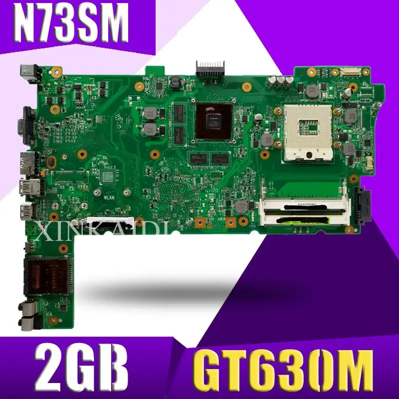Akemy N73SM материнская плата для ноутбука REV.2.0 для ASUS N73S N73SV N73SM 3 слота оперативной памяти с GT630M/2 GB графическим полным тестом