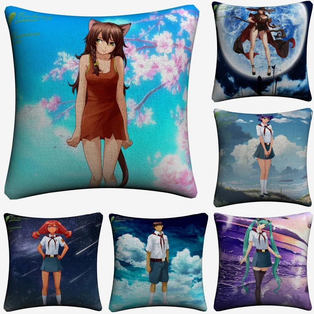 Бесконечное лето с анимационным персонажем декоративное хлопковое белье