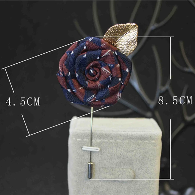 Мужская брошь в виде листьев булавки для лацканов цветка решетку мужчин булавка