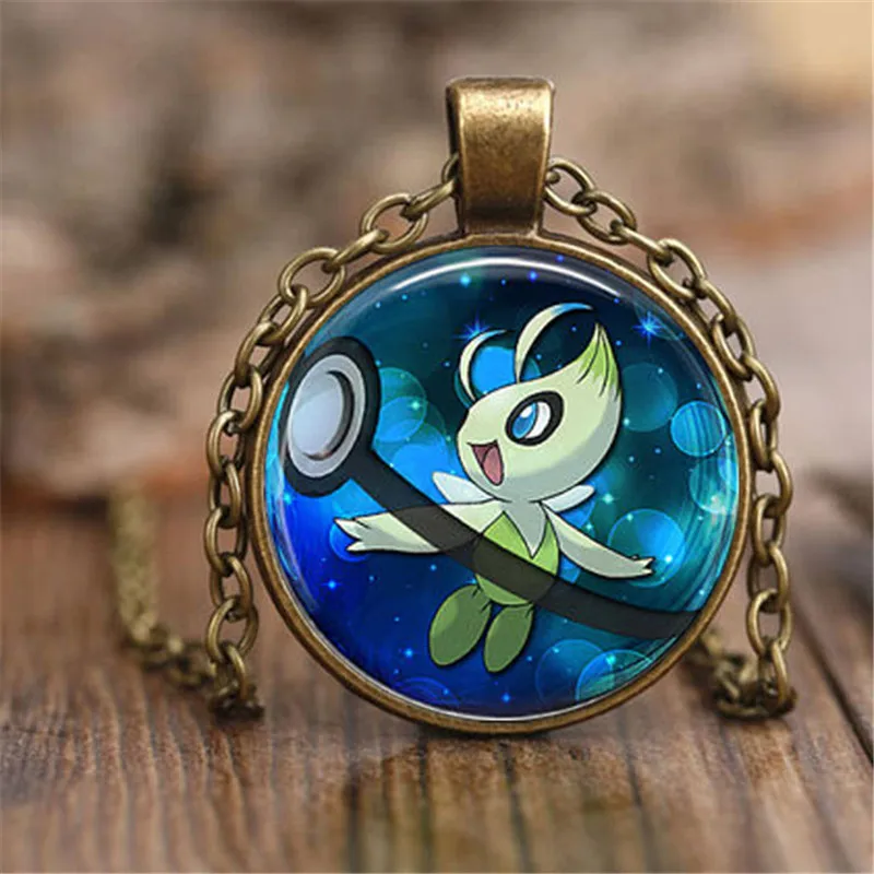 Ожерелье с покемоном Celebi/27 мм круглая подвеска винтажное ожерелье Collier Femme|pendant