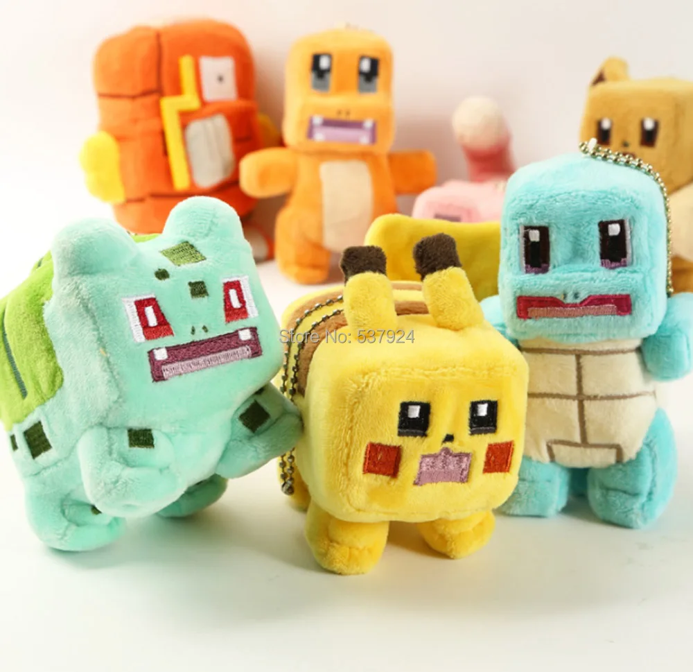 Квист PKC Bulbasaur Charmander медленный Magikarp электрод белки Eevee 2,5-" 6-13 см Брелок-плюшевая кукла подвеска-GYNN
