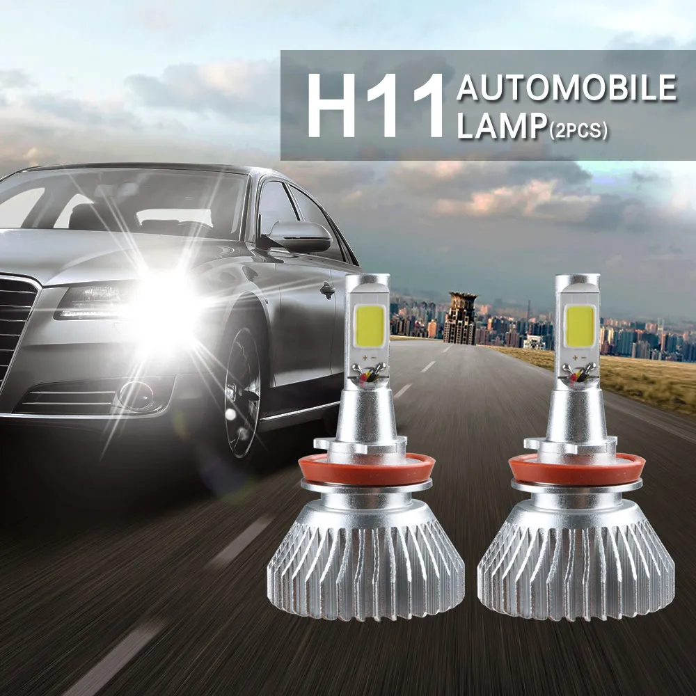 2 шт. автомобильные светодиодсветодиодный лампы H1/H4/H7/H11 80 Вт 6000 лм к|Светодиодные