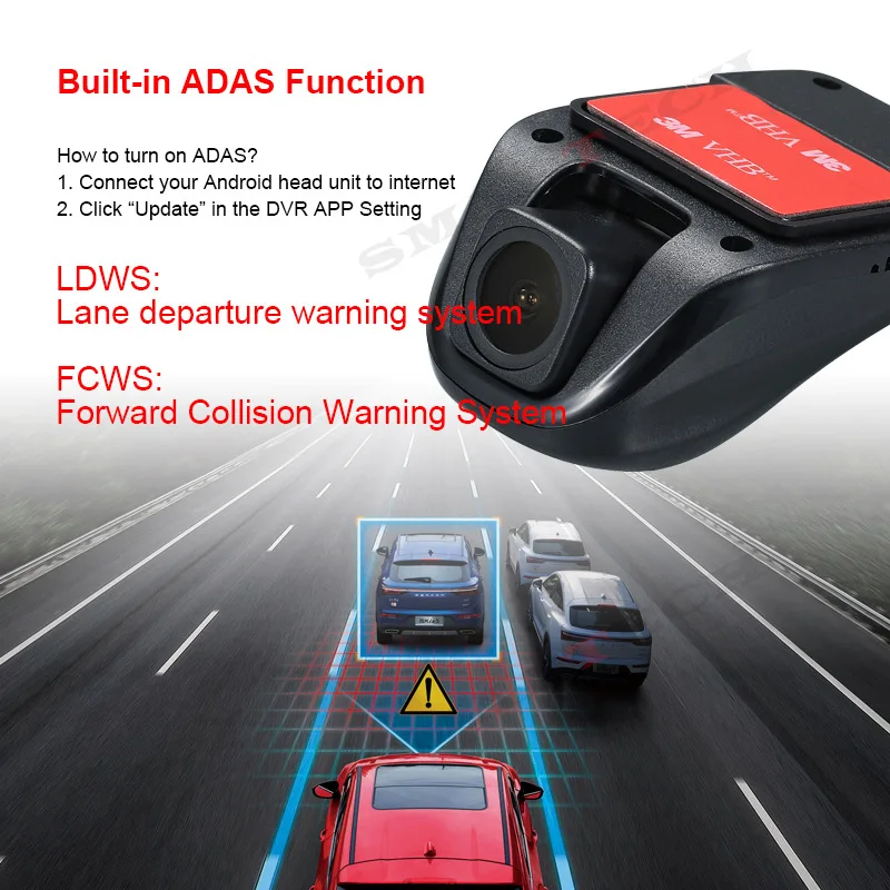Android двойной объектив камера USB DVR камера с функцией ADAS FCWS Android радио USB DVRs фронтальная и задняя камера с двумя объективами DU201