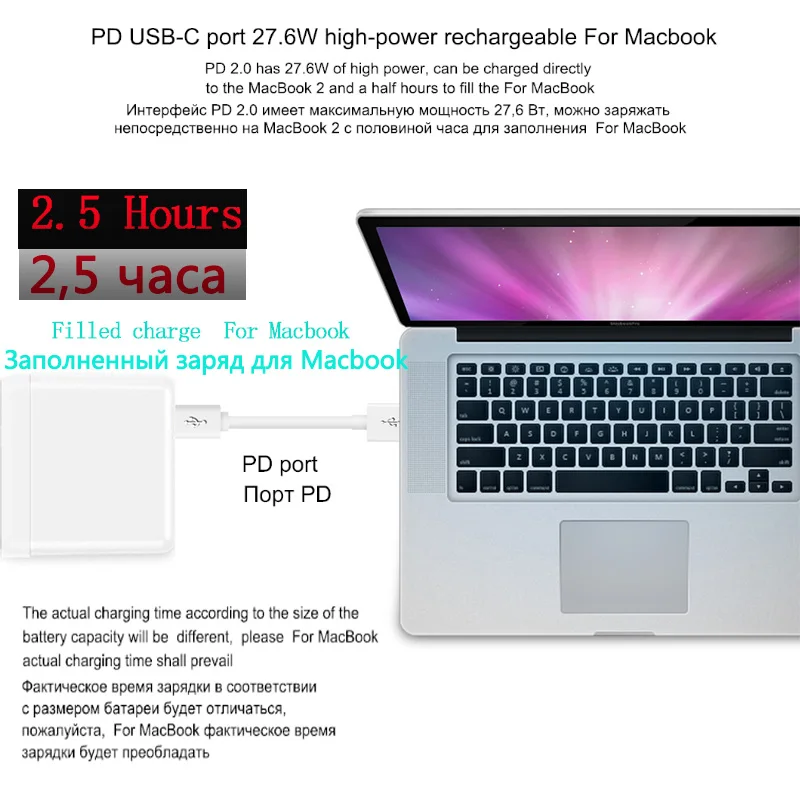 QUEENFISH 2 порта 46 Вт USB PD зарядное устройство samsung type C дорожная настенная Быстрая