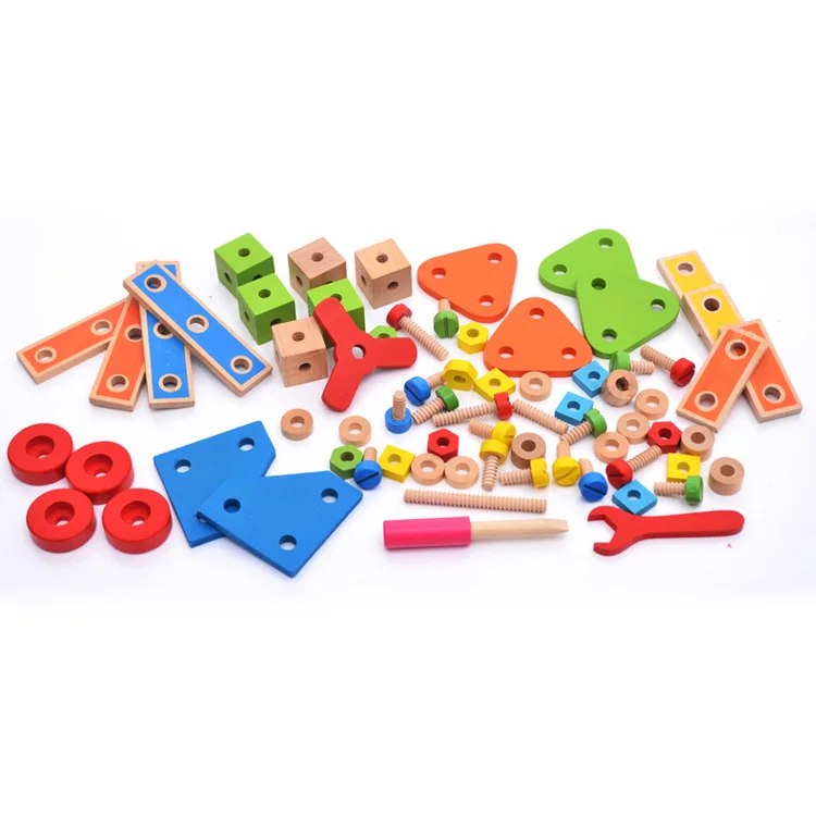 Chanycore Детские Обучающие Развивающие деревянные игрушки блоки винты гайки сборка