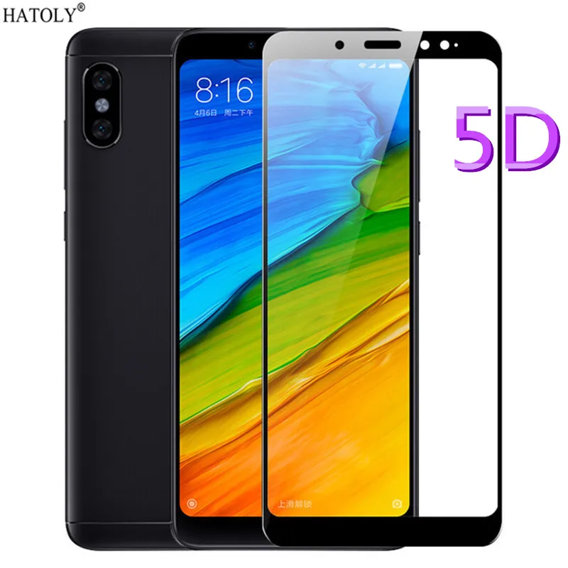 Закаленное стекло для Xiaomi Redmi Note 5 Pro Защита экрана защитное с полным покрытием 5D
