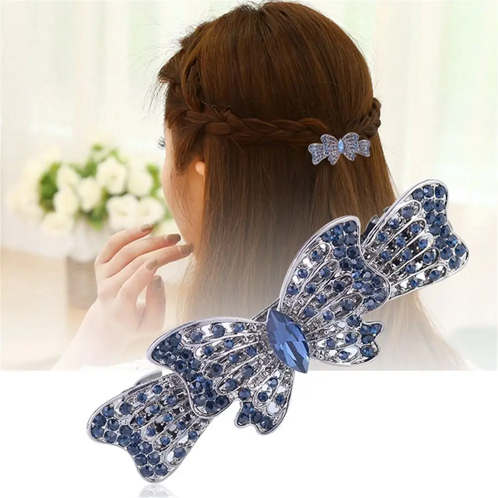 

Hot Sale Hair Clips Girls Vintage Crystal Butterfly Hairpins Shiny Rhinestone For Women Girls Flower Hair Clip Hair Accessories