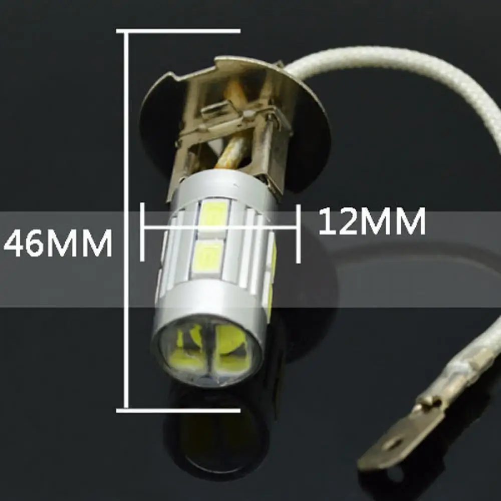 2 шт. 10SMD H3 светодиодный 5630 DC 12V дальнего света 360 градусов супер яркий