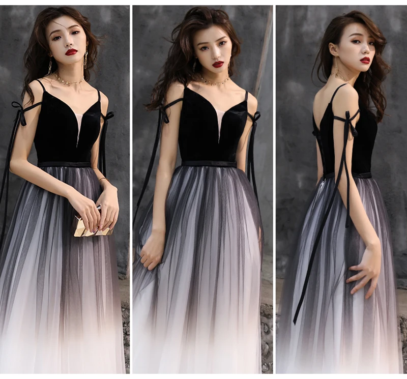 Вечернее платье vestido de festa, тюлевые А-образные вечерние платья, сексуальные длинные платья