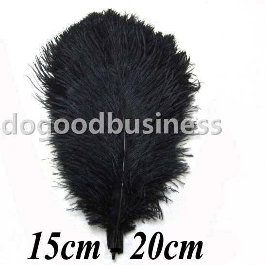 15cm to 20cm 10 шт./лот, черный натуральный твердый стержень, 15 см, 20 см, 25 см, 30 см, 35 см, 40 см, страусиные перья, украшения на свадьбу, день рождения, вечеринку, Рождество - Цвет: 15cm to 20cm