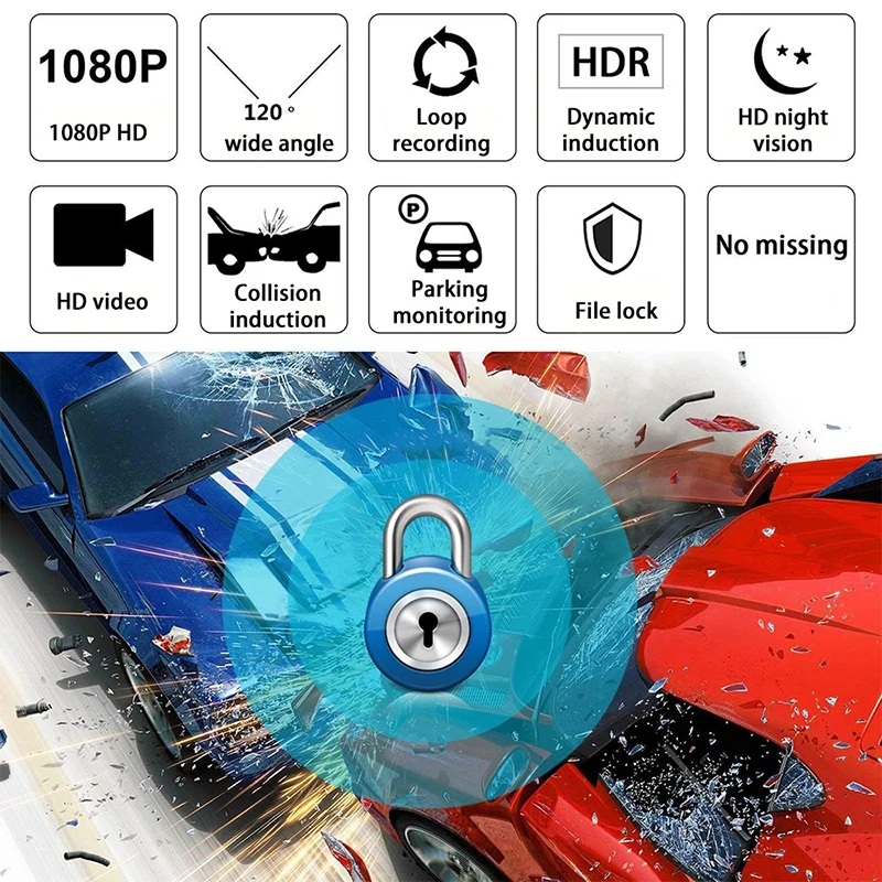 Автомобильный видеорегистратор 1080 P HD 3 0 дюйма с ЖК дисплеем для вождения 170