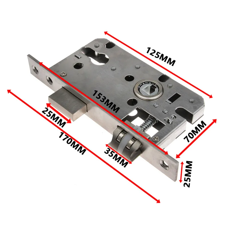 Черный сплошной пространство Алюминий немой механический Сплит комнатный замок