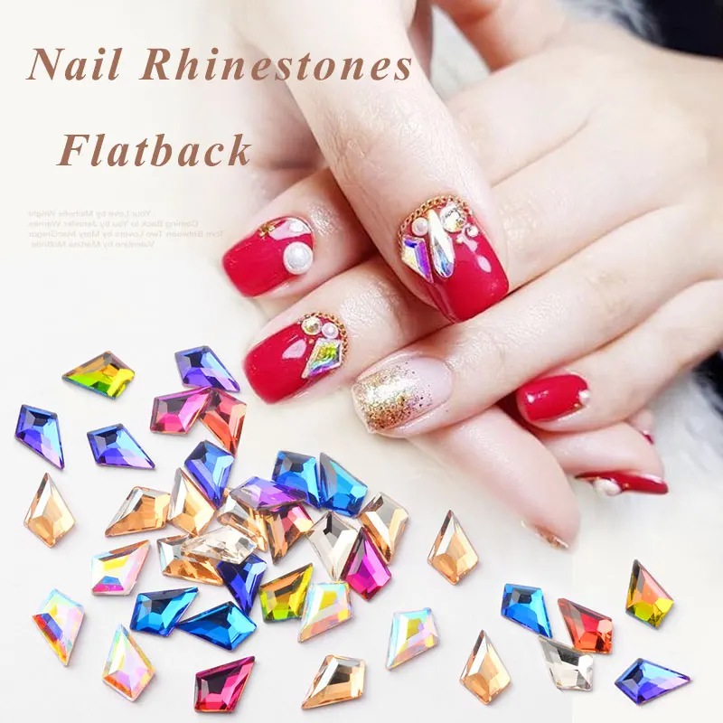 10 шт. разноцветные стразы с плоской задней стороной для искусственных стеклянных