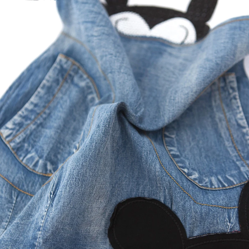 2016 платья из джинсовой ткани для девочек летняя одежда подростков школьная 5 6 7 8 9