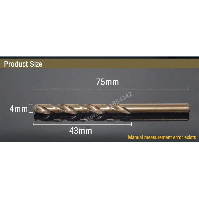 Спиральное высокоскоростное сверло M35 из кобальтовой стали набор 10 предметов 4 мм