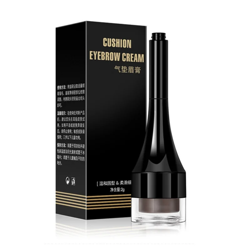 Новый крем для бровей на воздушной подушке с щеткой натуральный водостойкий