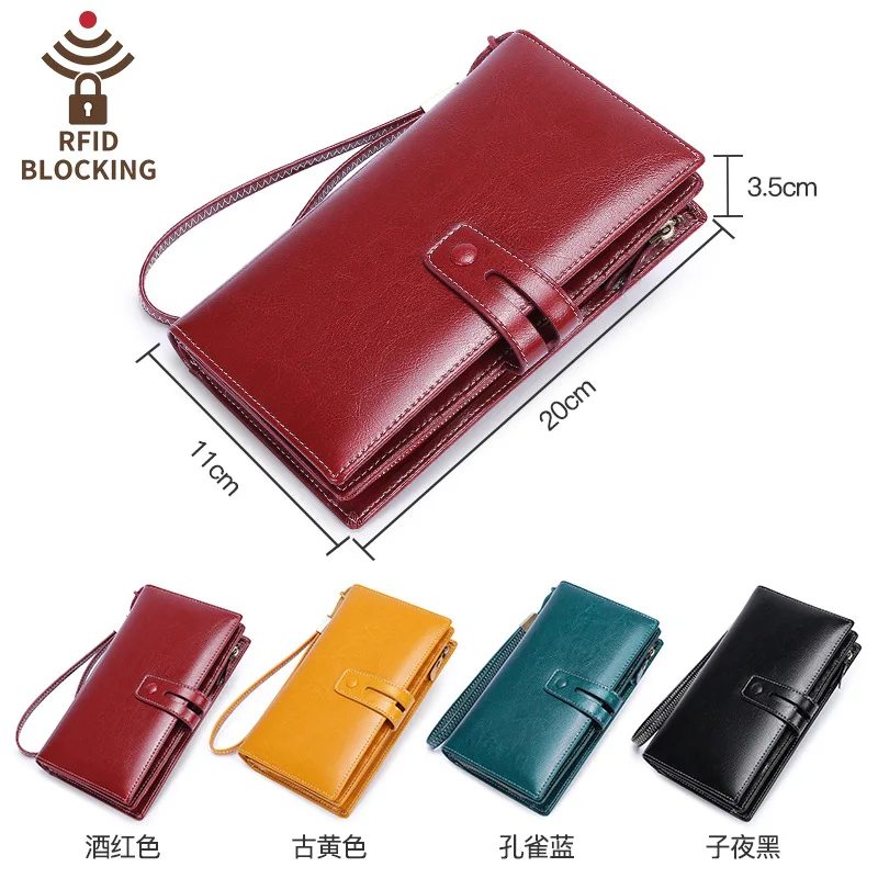 SENDEFN длинный женский кошелек из натуральной кожи клатч коровья кожа для монет