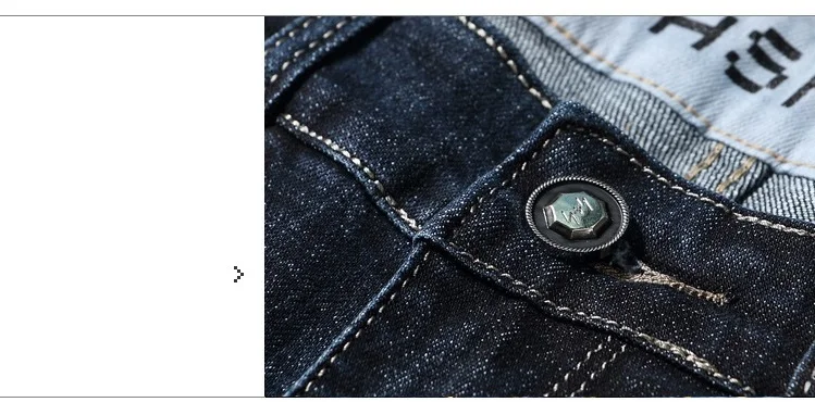 Men's Stretch Jeans Fashion Business Classic Style Autumn Straight Fit Jeans Regular Casual Denim Pants Male Cowboy Trouser