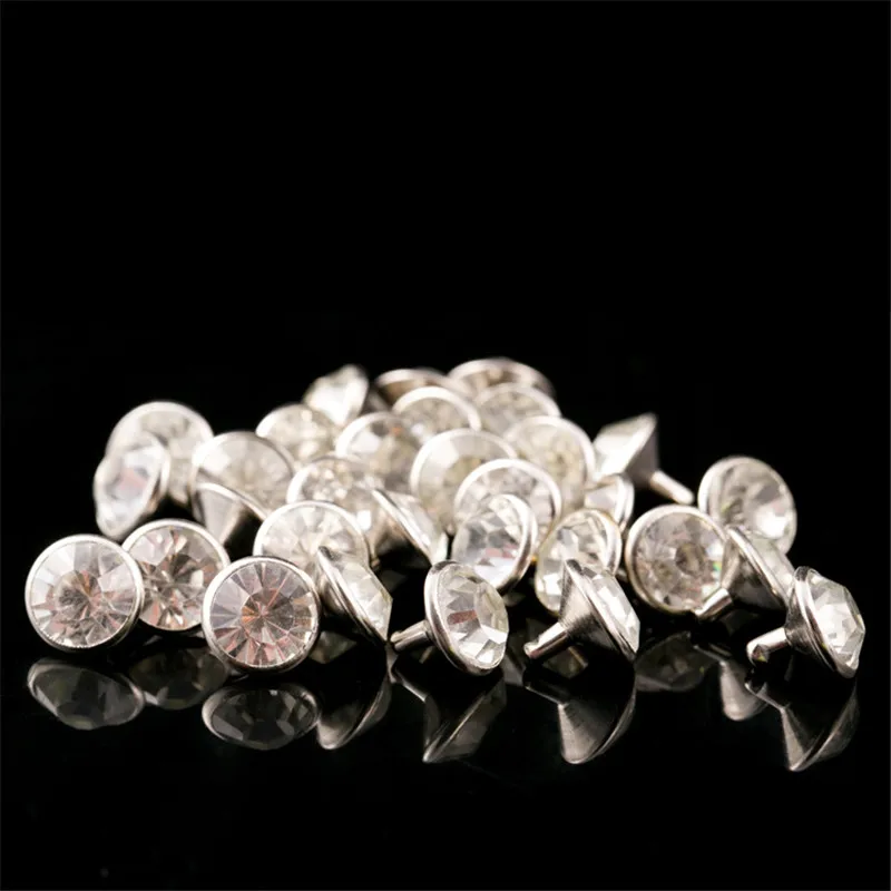 DoreenBeads Лидер продаж 10 шт. Высокое качество Серебряный Белый цвет стразы заклепки для одежды DIY бисера ремесла Мода уникальный стиль