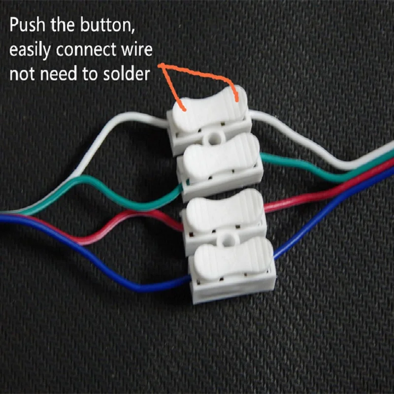 

1000 pcs 2 pin connection push-in terminal quick cap materials for strip