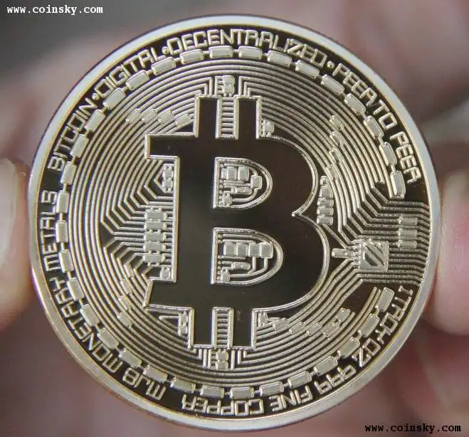 Позолоченная монета Биткоин коллекционное искусство коллекционный подарок