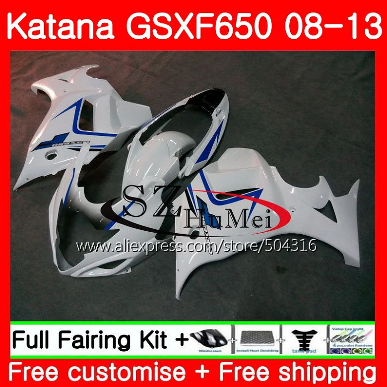 

Корпус для SUZUKI Glossy white KATANA GSXF 650 GSXF650 08 09 10 11 12 13 40SH.9 650F GSX650F 2008 2009 2010 2011 2012 2013 обтекатель