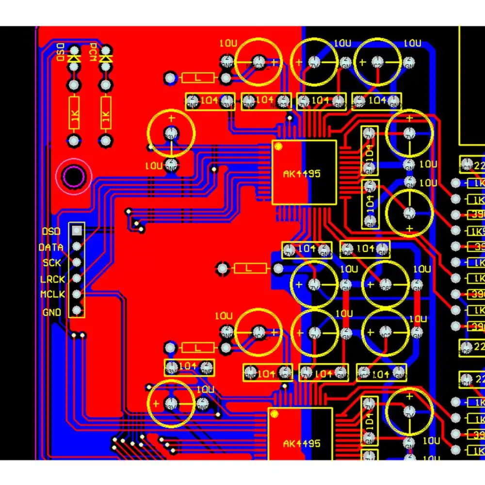 AK4495SEQ * 2 + NE5532 LT1963EQ DSD64/128 DAC поддержка платы Decorder 384K YJ00108 | Электроника