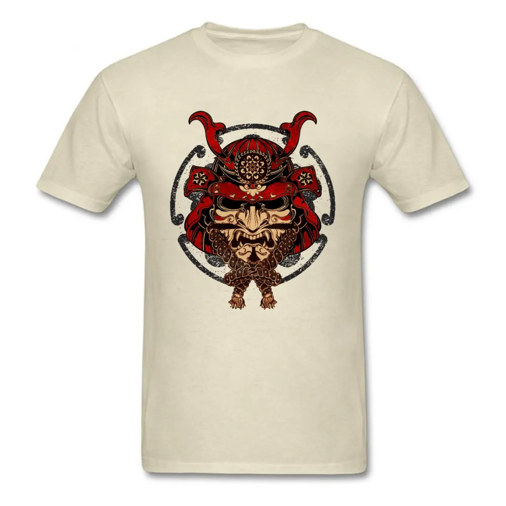Япония Стиль футболка Самурай головка с принтом в виде маски для мужчин Сакура