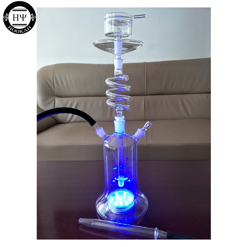 1 шт. 14 мм диаметр led Спираль Стекло chicha twirl часть подключения кальяна стекло пружина наргиле адаптер стекло кальяна курительная катушка