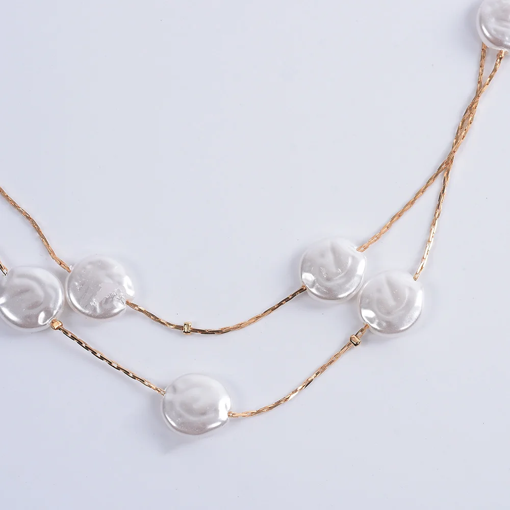 Новинка 2020! Женское Ожерелье чокер с двойной цепочкой ZA ювелирные изделия от