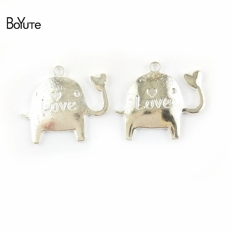 BoYuTe (50 Pieces/Lot) 14MM Cabochon Base Vintage Style Zinc Alloy Material Calf Elephant Bezel Pendants for Jewelry Making | Украшения и