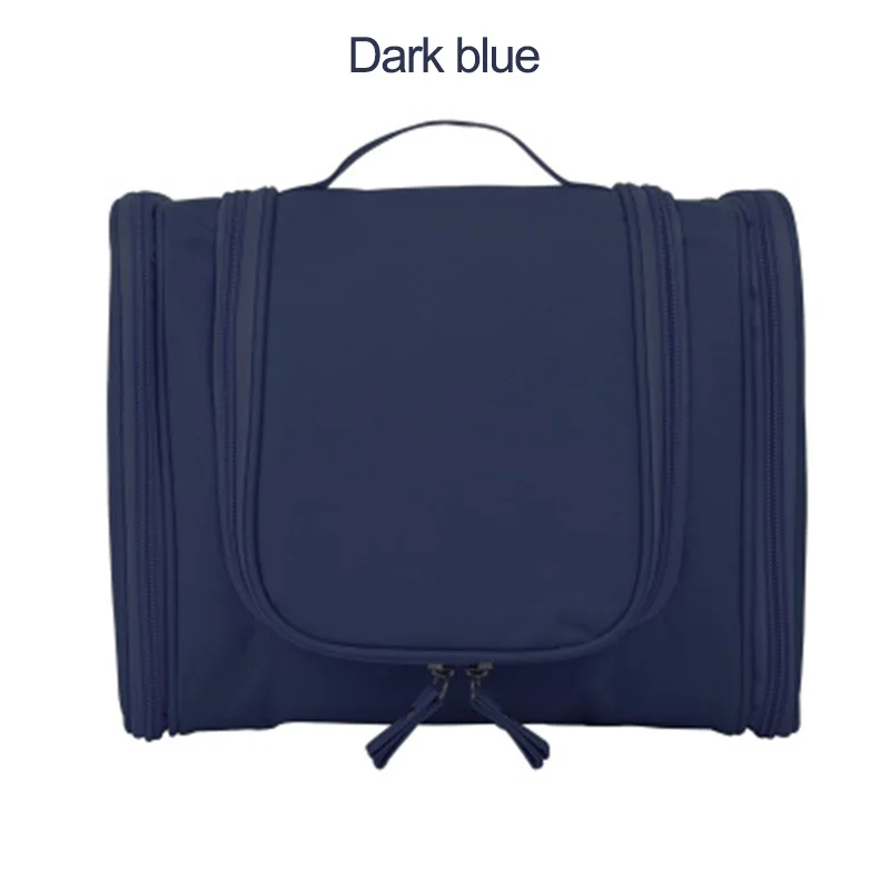 Dark blue Сумка для стирки, брендовая, горячая распродажа, сумка для мытья крючков, высококачественная, дорожная, Портативная сумка для хранения, большая, висящая, двойная - Цвет: Dark blue