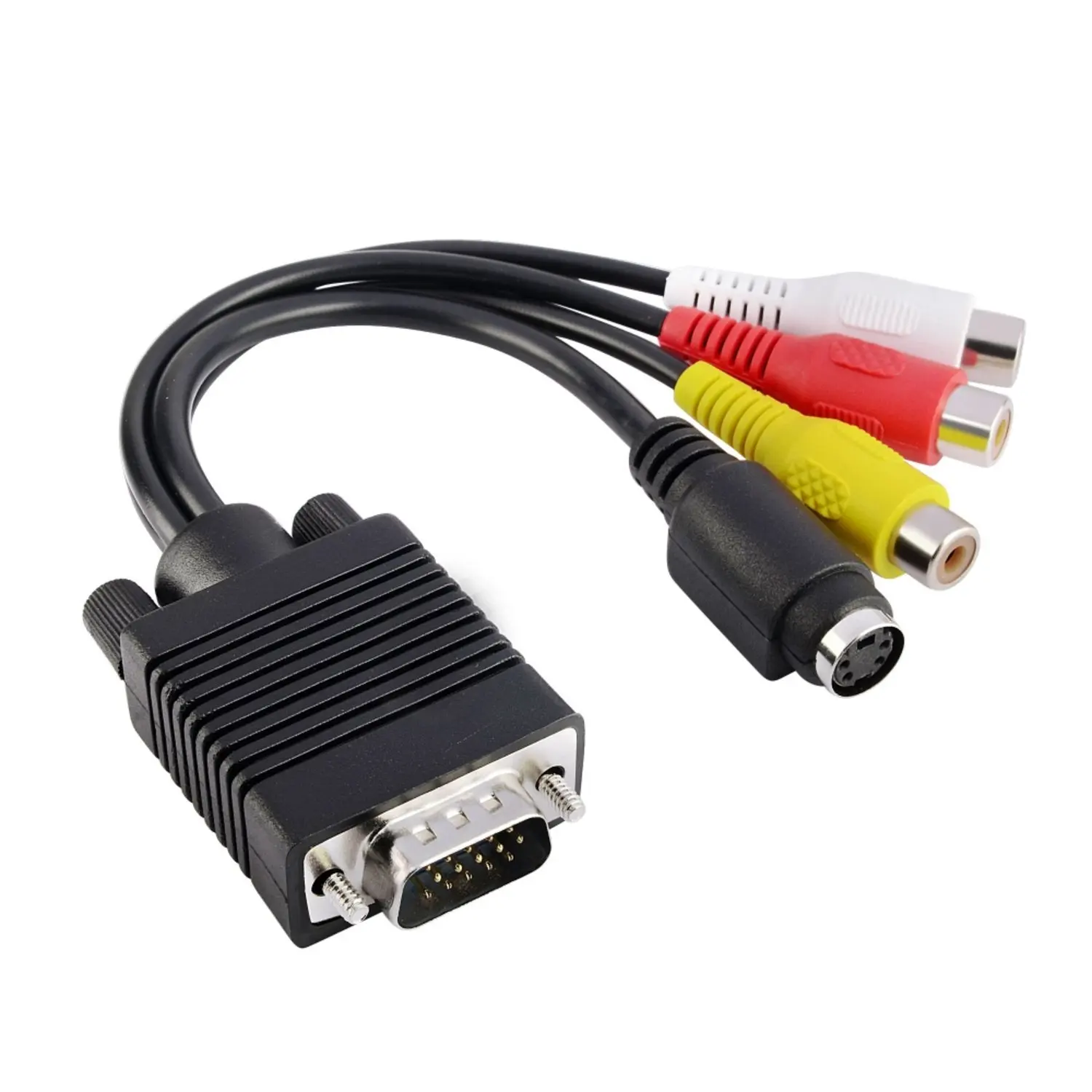 Кабель переходник с VGA на RCA RTX TV S Video 3 PC компьютер AV|vga to rca cable|vga rcavga tv |